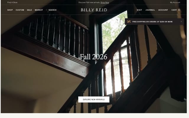 Screenshot of billyreid.com