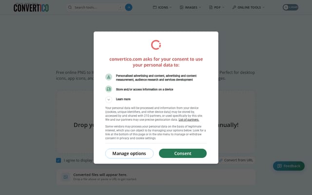 Screenshot of convertico.com