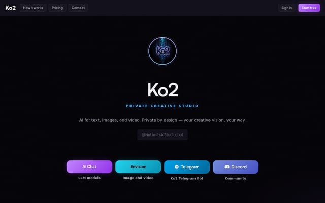 Screenshot of ko2bot.com