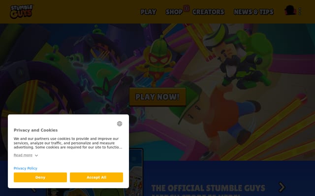Screenshot of stumbleguys.com