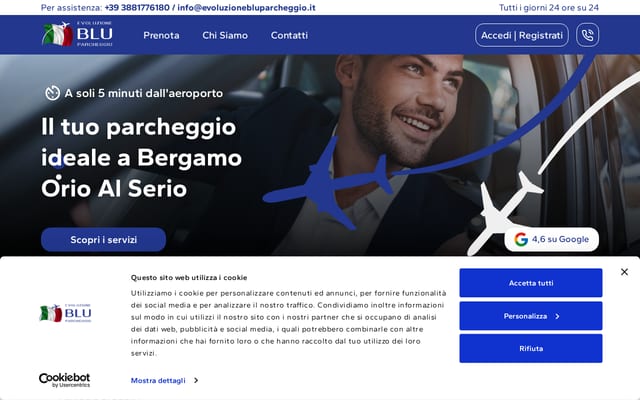 Screenshot of bluparcheggio.it