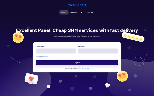Screenshot of twsmm.com