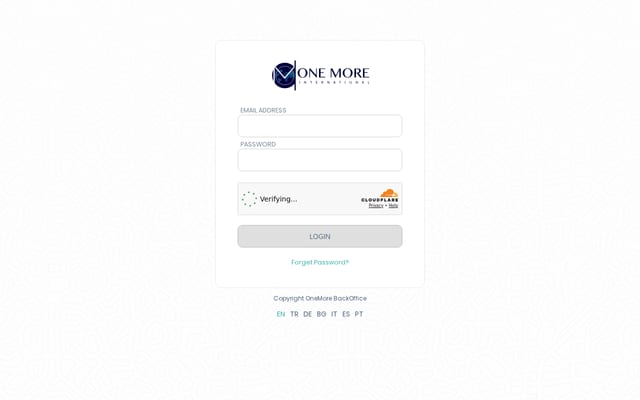 Screenshot of onemorebackoffice.com