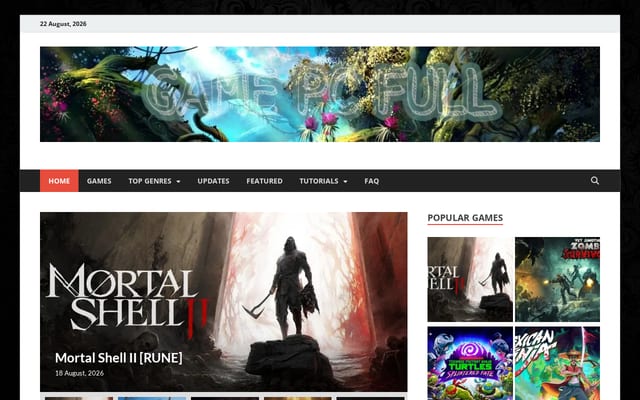 Screenshot of gamepcfull.com