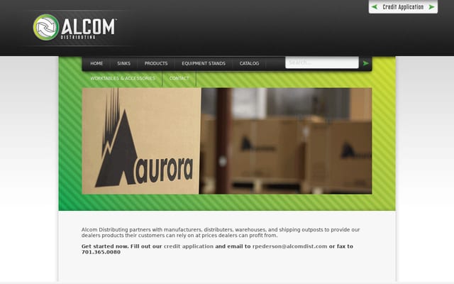 Screenshot of alcomdist.com