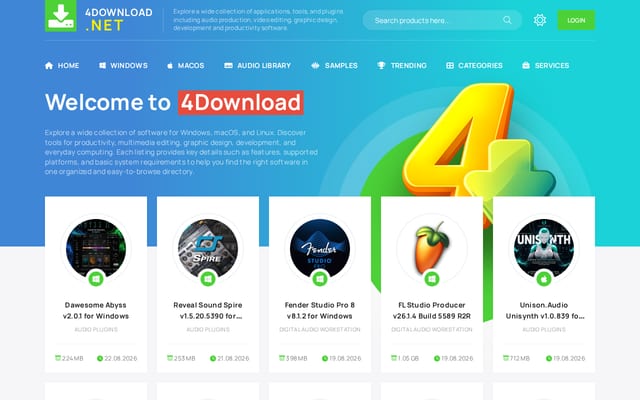 Screenshot of 4download.net