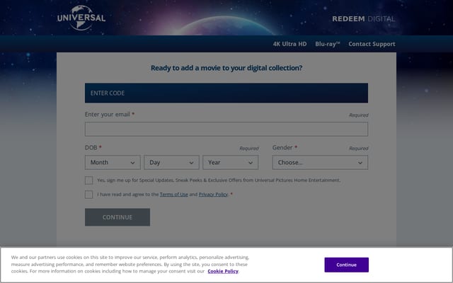 Screenshot of universalredeem.com