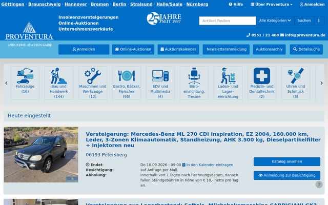 Screenshot of proventura.de