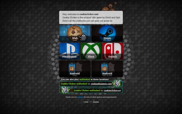 Screenshot of cookieclicker.com