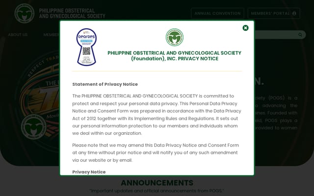 Screenshot of pogsinc.org