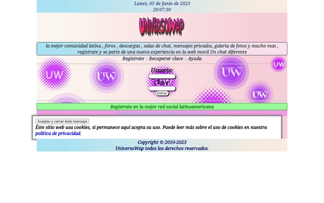 Screenshot of universowap.mobi
