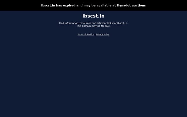 Screenshot of lbscst.in