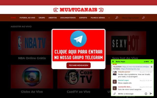 Screenshot of multticanais.net