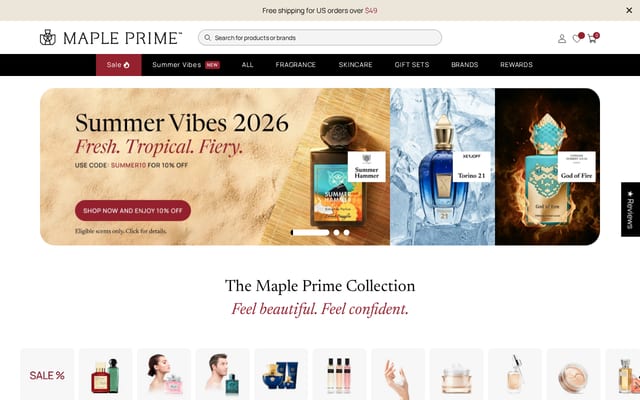 Screenshot of mapleprime.com