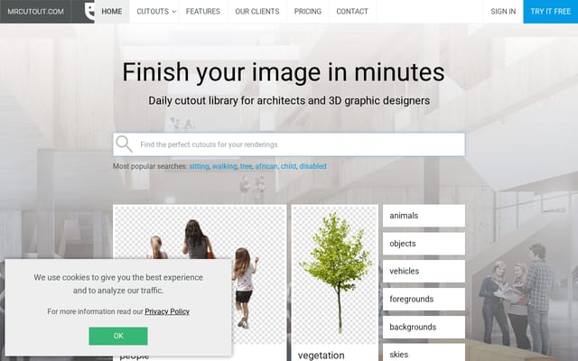 Screenshot of mrcutout.com