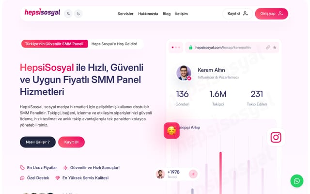 Screenshot of hepsisosyal.com