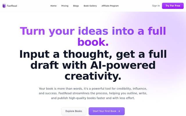 Screenshot of fastread.io