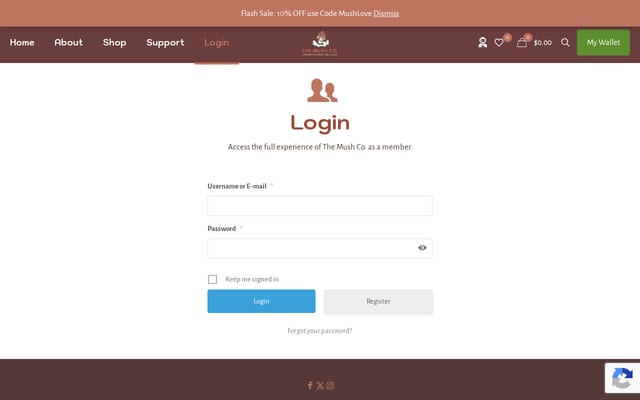 Screenshot of themush.co