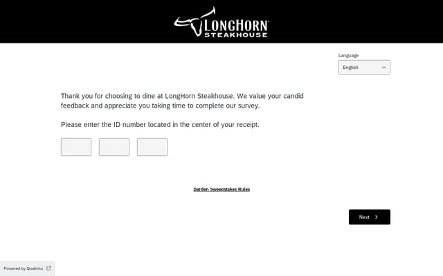 Screenshot of longhornsurvey.com