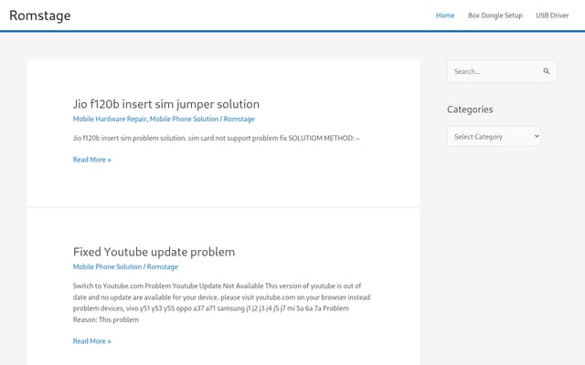 Screenshot of romstage.com