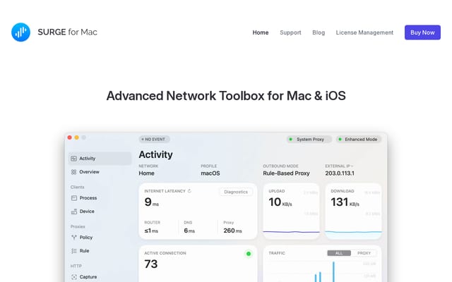 Screenshot of nssurge.com