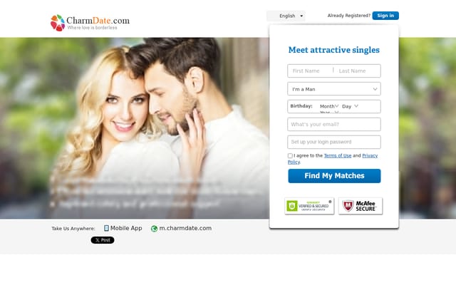 Screenshot of charmdate.com