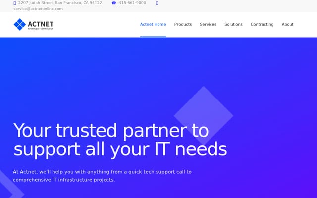 Screenshot of actnetonline.com