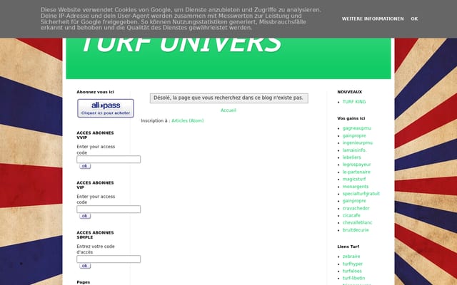 Screenshot of turfunivers.blogspot.com