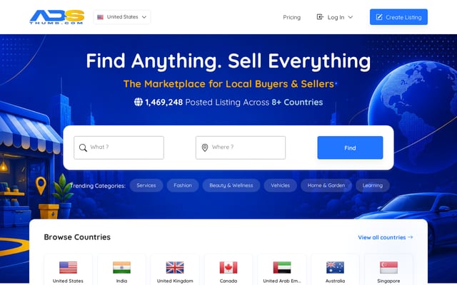 Screenshot of adsthumb.com