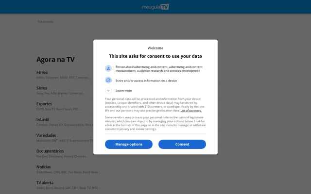 Screenshot of meuguia.tv