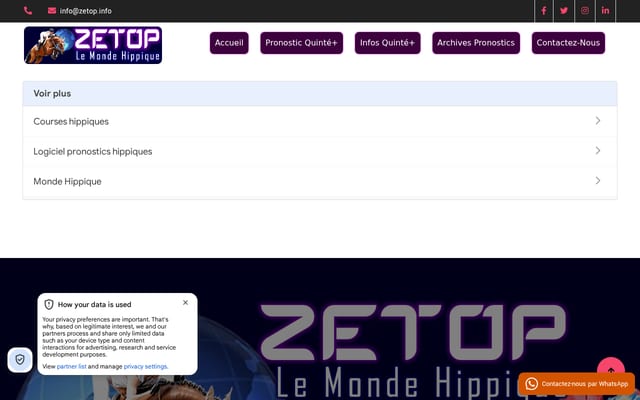 Screenshot of zetop.info