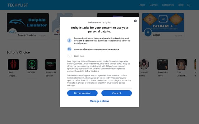 Screenshot of techylist.com