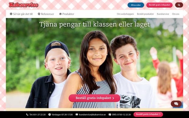 Screenshot of kakservice.se