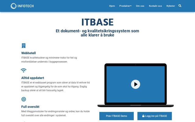 Screenshot of itbase.no
