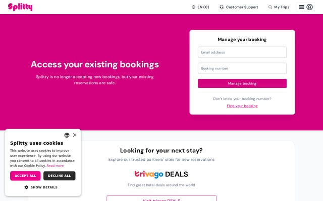 Screenshot of splitty.com