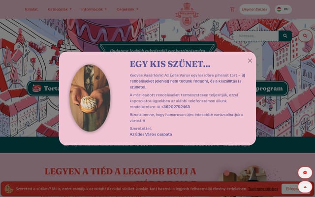 Screenshot of edesvaros.hu