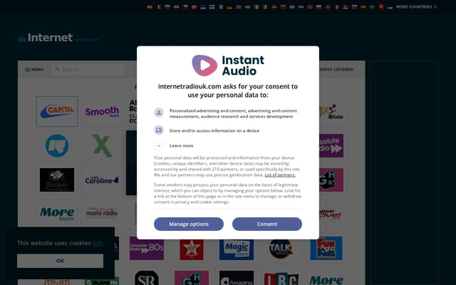 Screenshot of internetradiouk.com