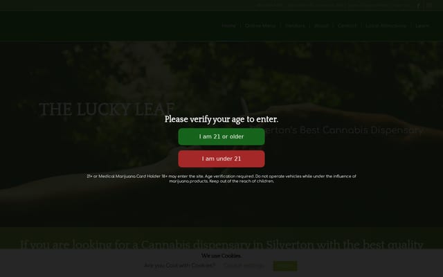 Screenshot of theluckyleaf.com