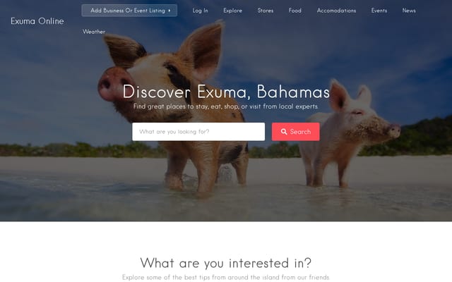 Screenshot of exuma.online