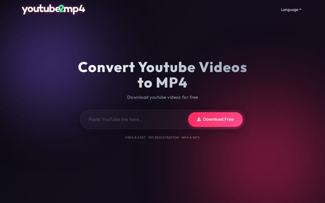 Screenshot of youtube2mp4.co