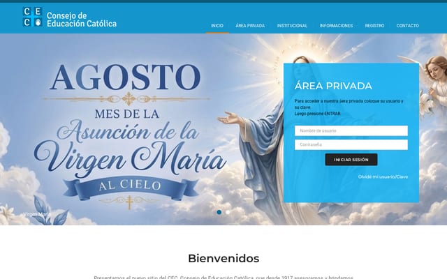 Screenshot of cecpba.com.ar