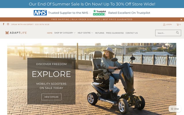 Screenshot of adaptlife.co.uk