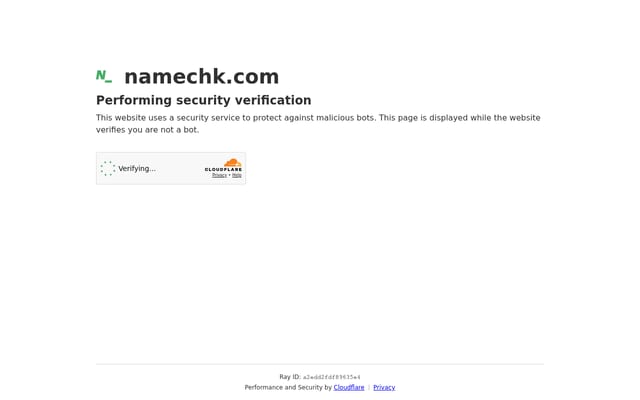 Screenshot of namechk.com