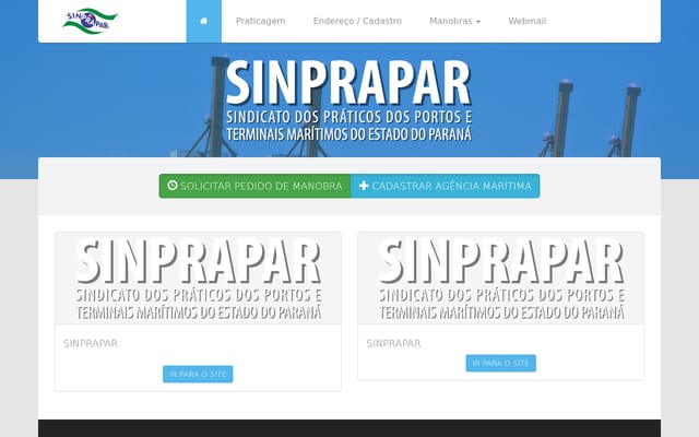Screenshot of sinprapar.com.br