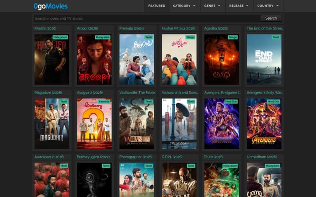 Screenshot of 0gomovies.autos