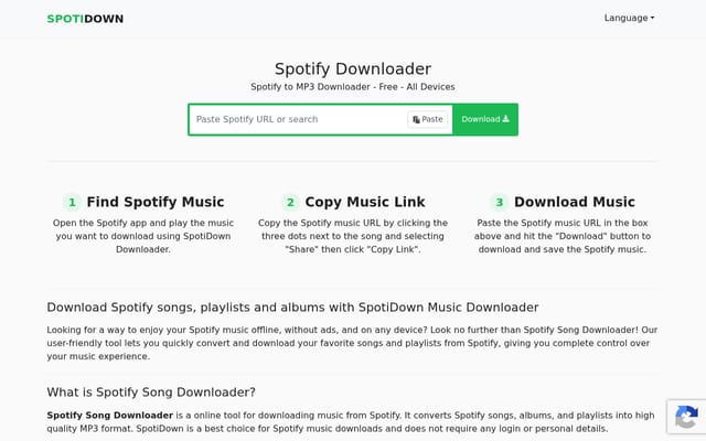 Screenshot of spotidown.app