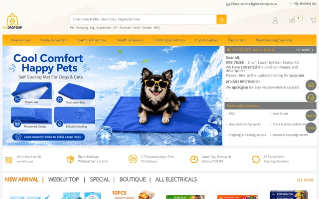 Screenshot of godropship.co.uk
