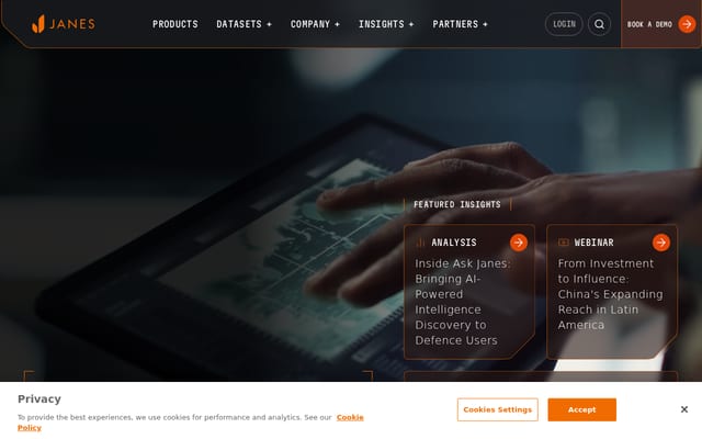 Screenshot of janes.com