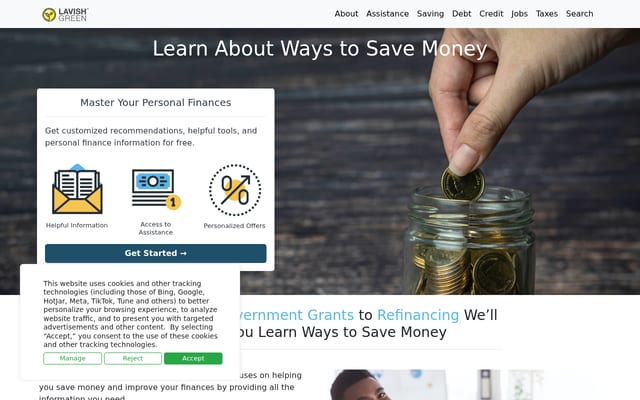 Screenshot of lavishgreen.com