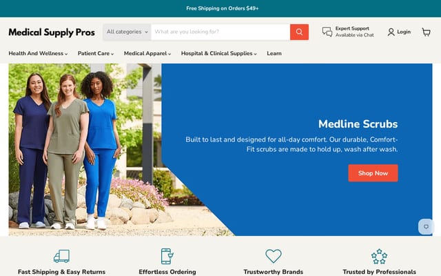 Screenshot of medicalsupplypros.com